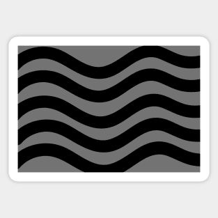 Grey and Black Wavy Lines Sticker